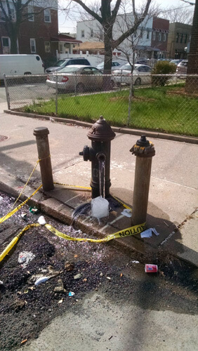 DEP fixes running fire hydrant