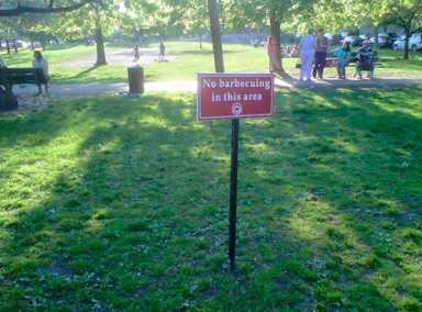 Barbecuers not welcome on Parkway