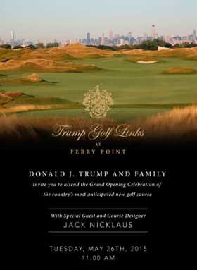 Grand opening to be held at Trump Golf Links