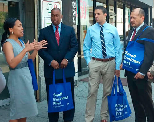 SBS, BID visit small businesses in Westchester Square