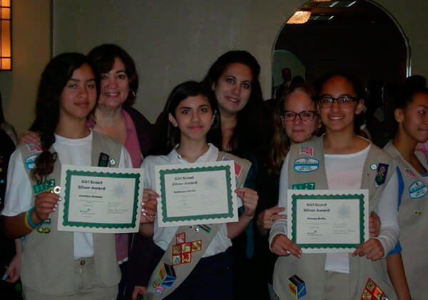 Three Girl Scouts awarded Silver Award