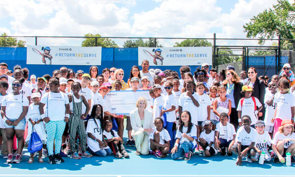 Chase donates to tennis instruction