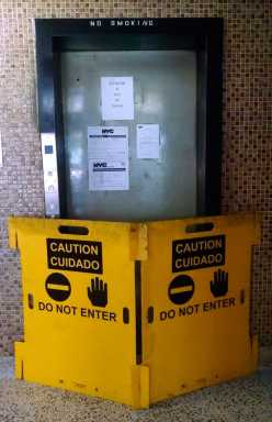 Elevator has stayed idle for over two months