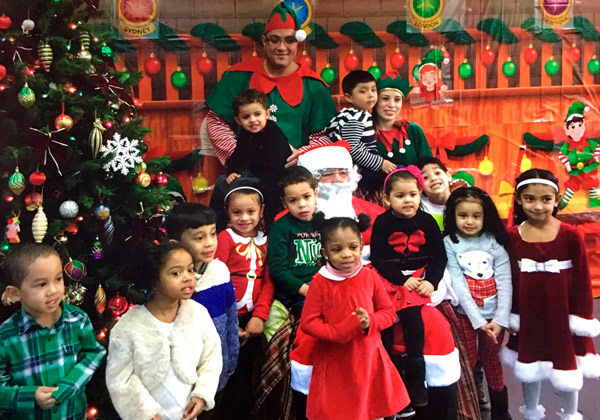 Santa Visits Holy Family School