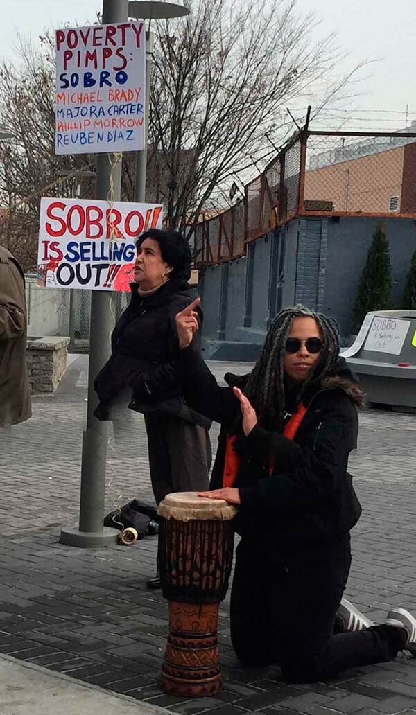 Activist group The Bronx is Not For Sale pickets Sobro