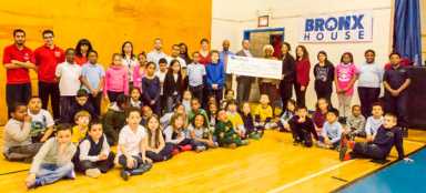 Bronx House Celebrate Rock Climbing Wall Donation|Bronx House Celebrate Rock Climbing Wall Donation