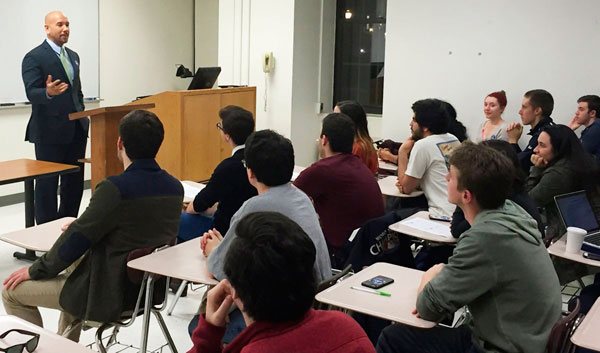 Diaz Visits Fordham University Dems