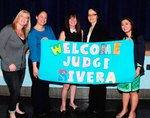 Judge Jenny Rivera Visits P.S. 36