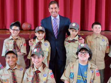 Klein Meets Boy Scout Troop 1214