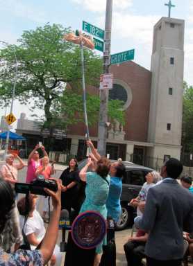 Fr. Flynn Street Co-naming in Belmont