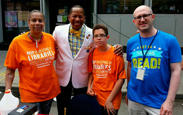 King Attends NYPL Summer Reading Block Party