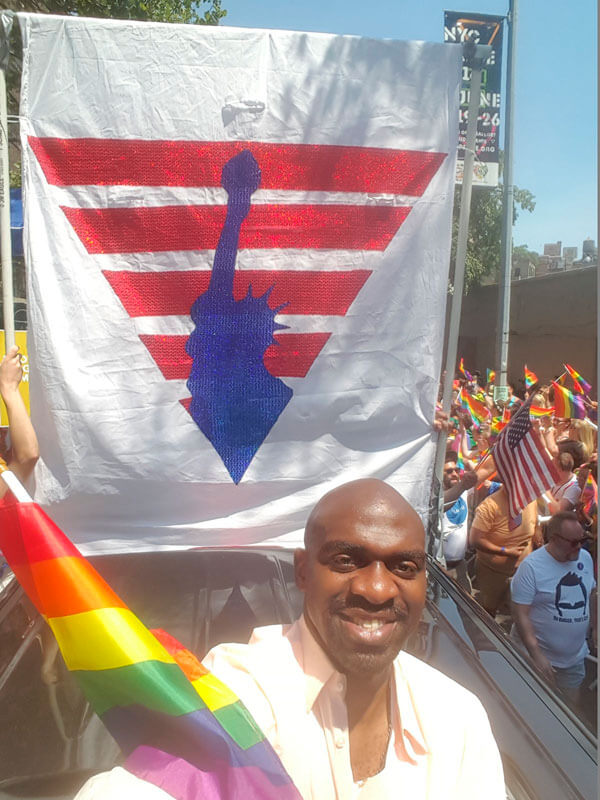 Blake Marches In NYC Pride Parade
