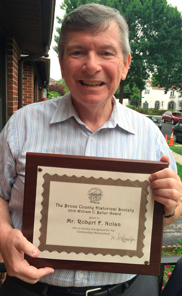 Bronx County Historical Society Honors Bob Nolan