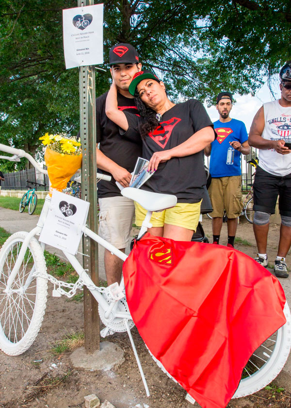 Ghost bike memorial ceremony dedicated to hit-and-run victim