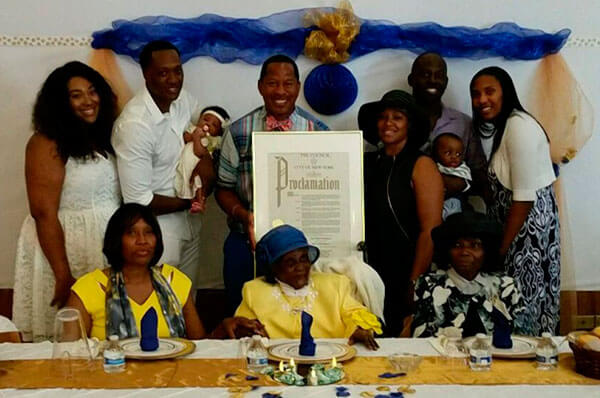 King Honors Bronx Centenarian