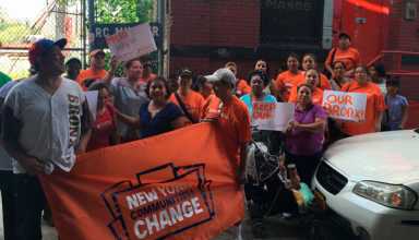 Mott Haven gentrification protest targets Knick star