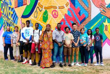 New Mural Brightens Castle Hill Houses