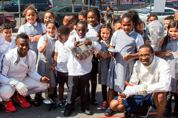 Olympians Daryl Homer & Ivan Lee Visit Rosalyn Yalow Charter School|Olympians Daryl Homer & Ivan Lee Visit Rosalyn Yalow Charter School