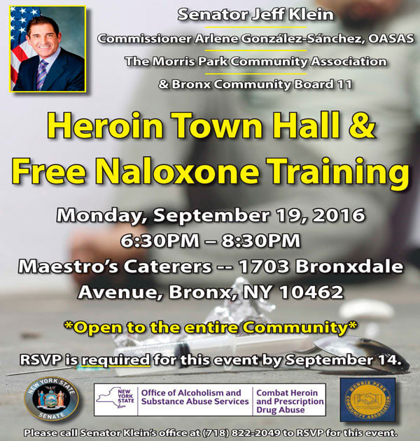 Klein to hold Heroin Town Hall in Morris Pk.