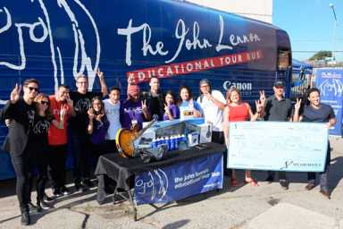 John Lennon Tour Bus Visits Academy of Letters