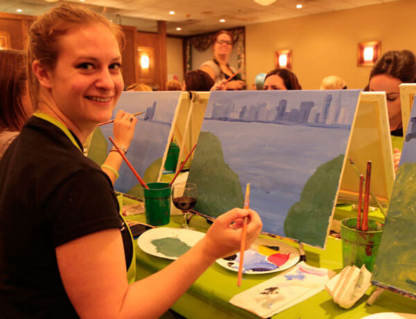 Wine & Paint Party Fundraiser Brightens Spirits|Wine & Paint Party Fundraiser Brightens Spirits