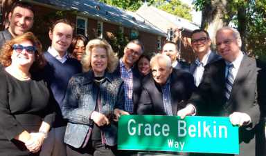 Street named for Grace Belkin, first CB 8 manager