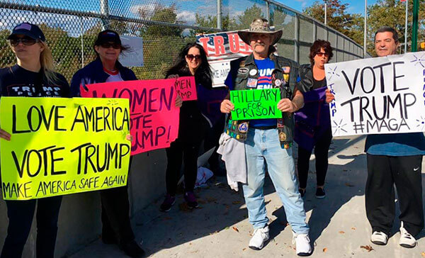 Trump Supporters Rally In Throggs Neck