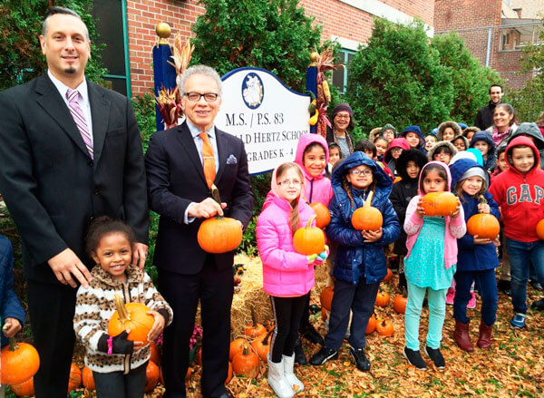 P.S. 83 learn about pumpkins, nature with Vacca