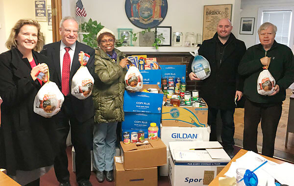 Dinowitz’s Holiday Food Drive Makes Huge First Donations
