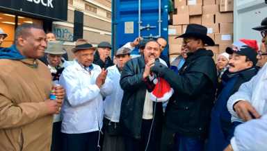 Diaz welcomes humanitarian aid for Christmas Eve drive