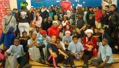 Mott Hall Charter host holiday party