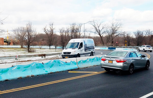 DOT barriers bring Surf City to Co-op City