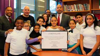 BP, hometown rapper donate computers to local school