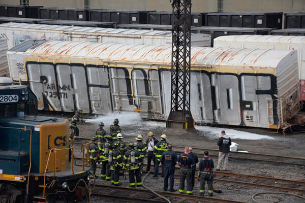 Train Derailment At Oak Point Rail Yard