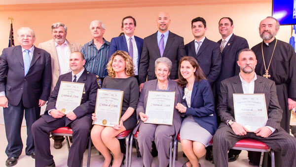 Diaz Honors Greek American Leaders