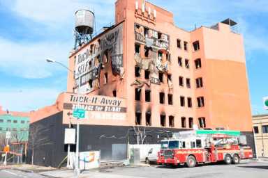 Blaze Destroys Self-Storage Warehouse