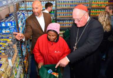 Cardinal Dolan Visits Food Center