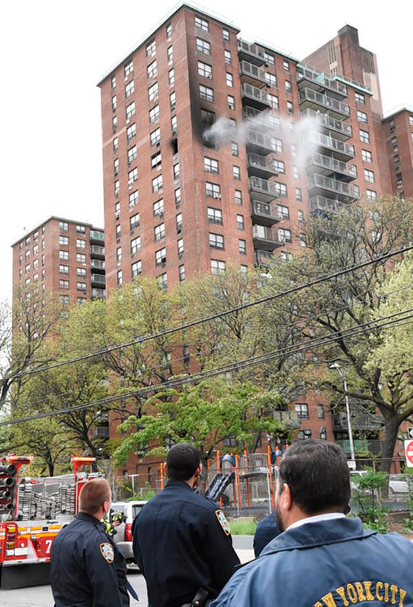 Apartment Fire At Evergreen Gardens