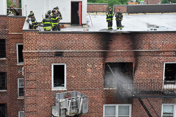 FDNY Battles Fire At 2090 Barnes Avenue