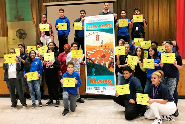 South Bronx school creates DOT safety banner