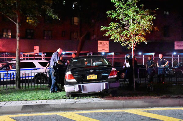 Car Crashes Into Parkchester Median Fence