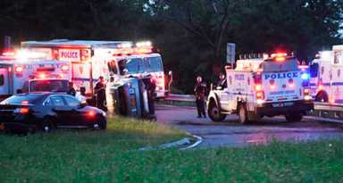 Car Overturns On Pelham Parkway South