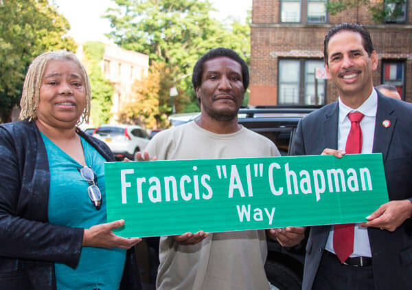 Street renamed for Chapman, housing advocate