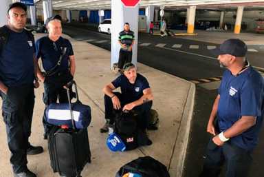 Blue Hats Help Hurricane Victims