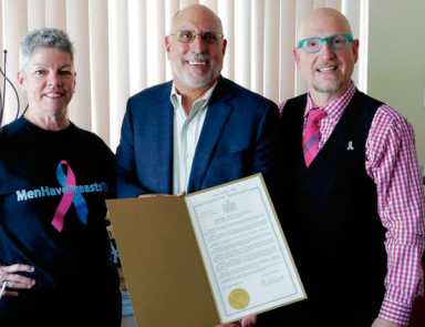Benedetto Announces Male Breast Cancer Week