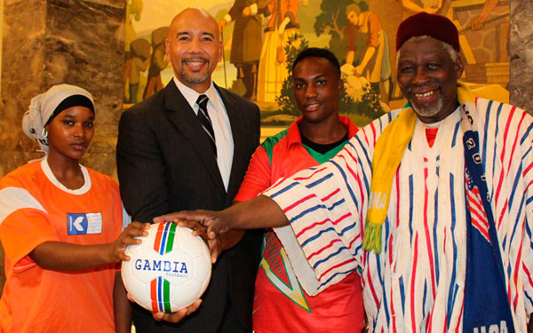 BP Diaz Honors Gambian Soccer Team