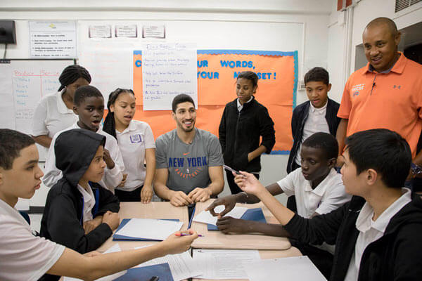 Knicks Visit Career, College Prep Students