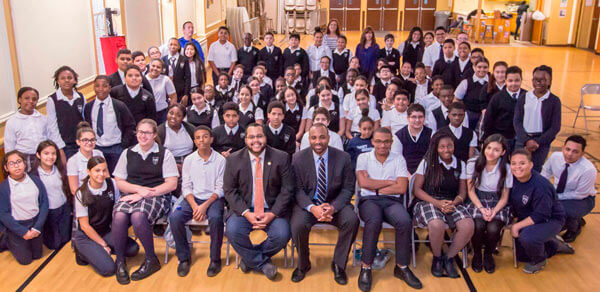 Pichardo Visits St. Simon Stock School