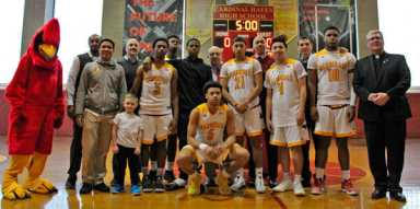 Cardinal Hayes holds alumni recognition on Senior Night|Cardinal Hayes holds alumni recognition on Senior Night