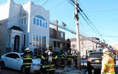 Firefighters Combat Hobart Ave. Fire